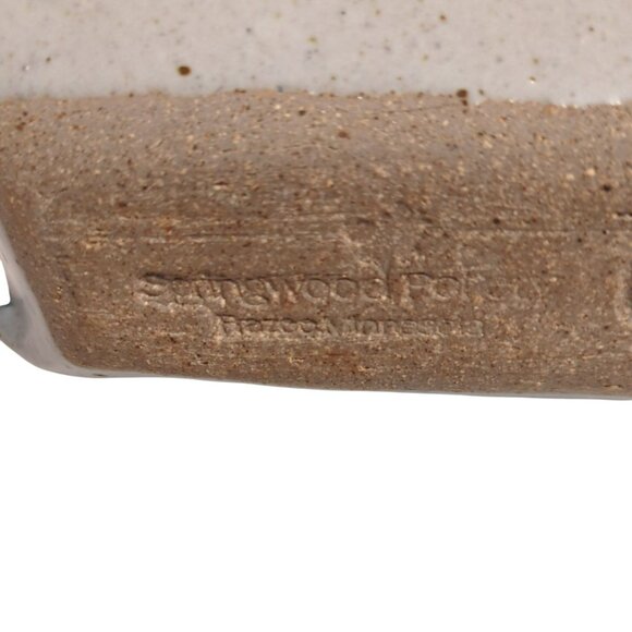 Springwood Stoneware Pottery Jim Ulmer Blue Gray Rectangular Dish Tray Vintage - Picture 9 of 10